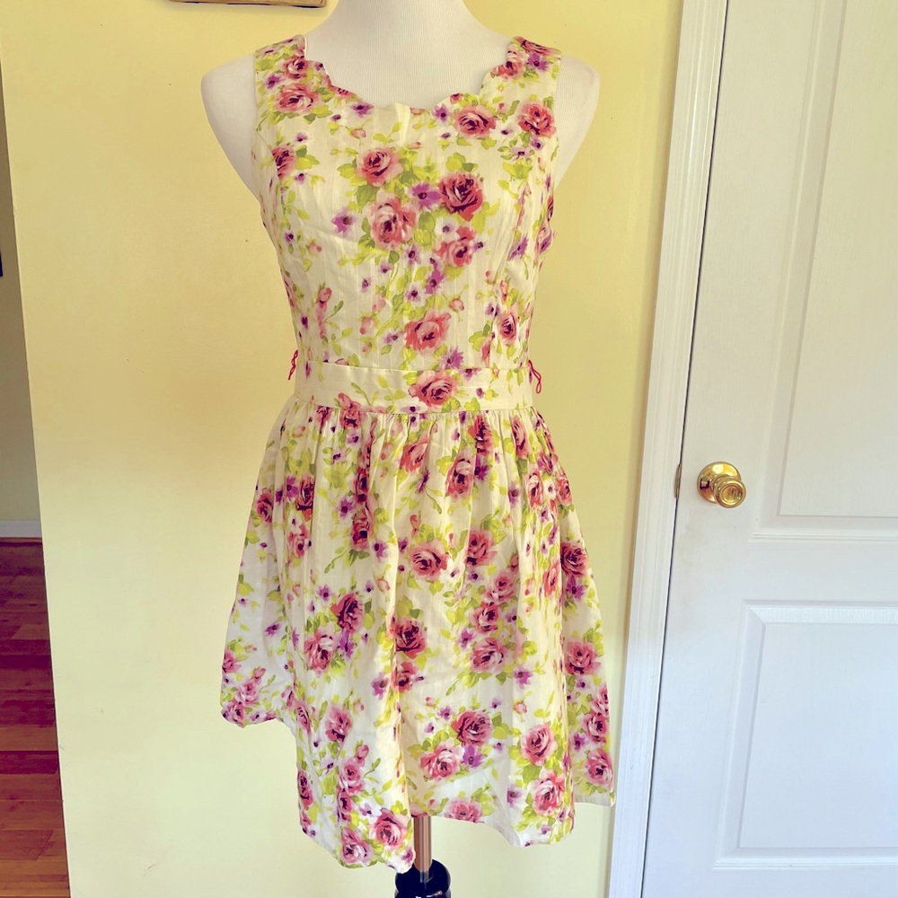 Modcloth Vintage Make The Cut Floral Dress